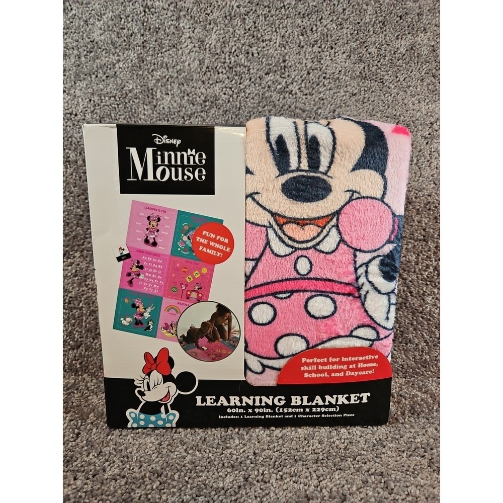 Disney Minnie Mouse Early Education Learning 60in x 90in Plush Blanket